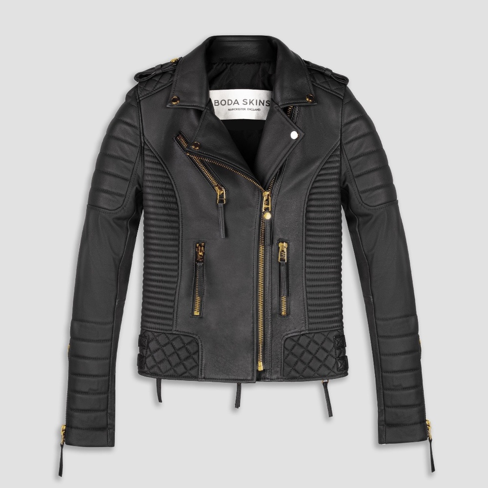 BODA SKINS Kay Michaels 100% Leather Jacket Size 6